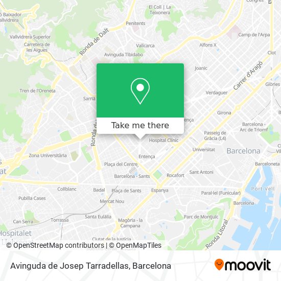 mapa Avinguda de Josep Tarradellas