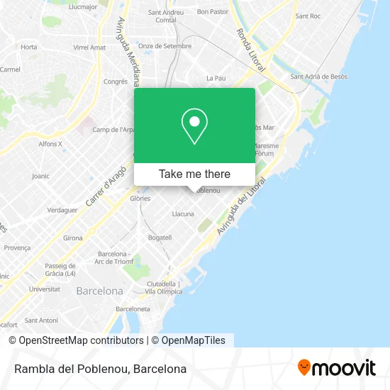 Rambla del Poblenou map