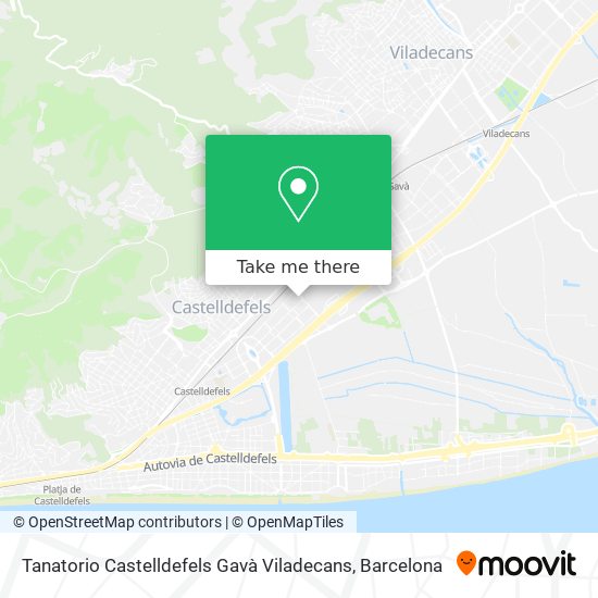 Tanatorio Castelldefels Gavà Viladecans map