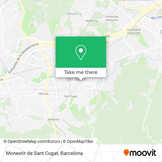 Monestir de Sant Cugat map