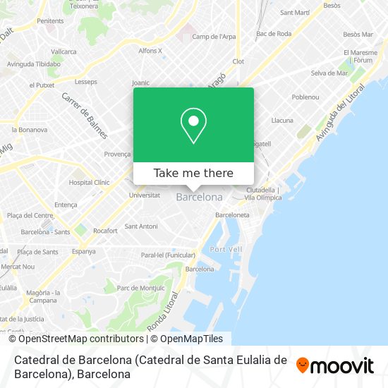 mapa Catedral de Barcelona (Catedral de Santa Eulalia de Barcelona)