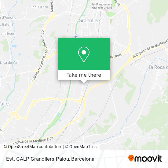 Est.  GALP Granollers-Palou map