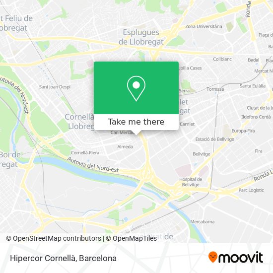 Hipercor Cornellà map