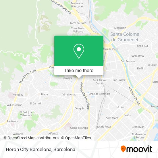 Heron City Barcelona map