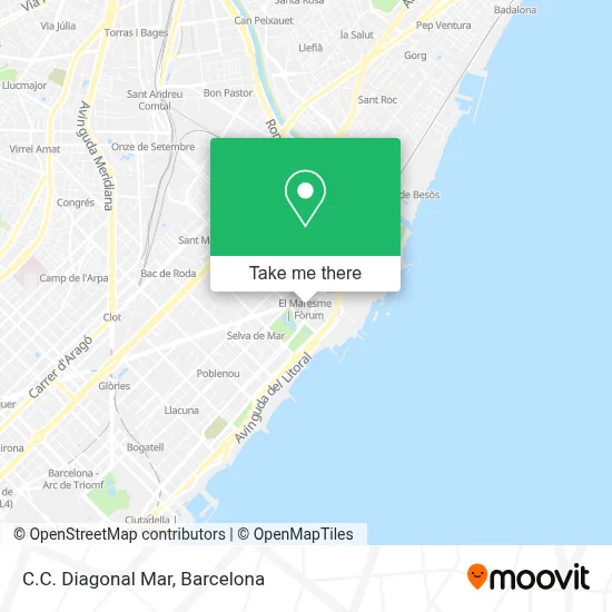 C.C. Diagonal Mar map