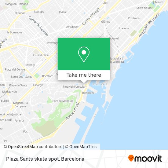 Plaza Sants skate spot map