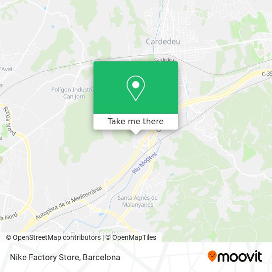 How to get to Nike Factory Store in La Roca Del Vallès by Bus Train?