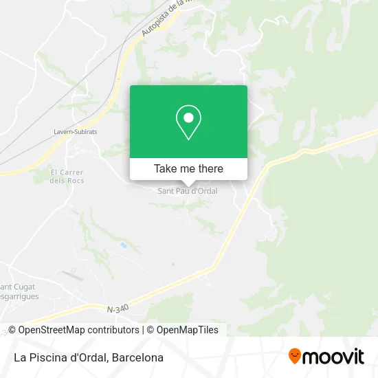 La Piscina d'Ordal map