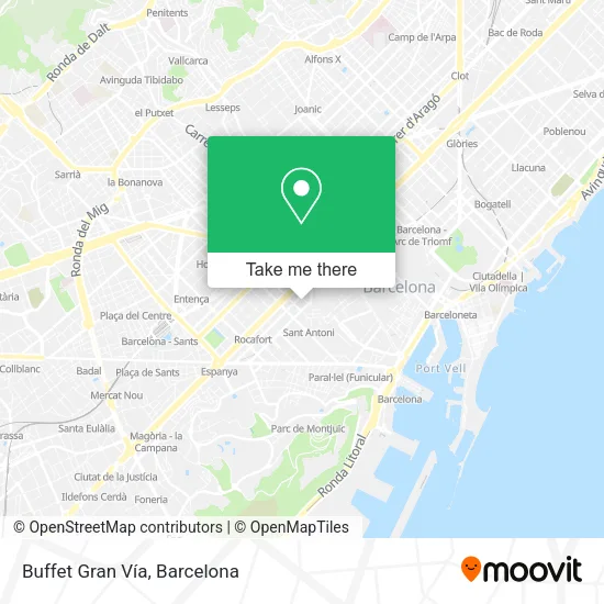 Buffet Gran Vía map