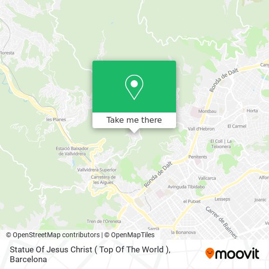 Statue Of Jesus Christ ( Top Of The World ) map