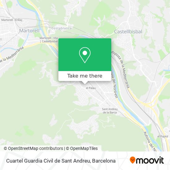 Cuartel Guardia Civil de Sant Andreu map