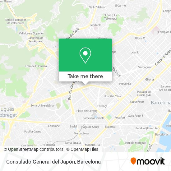 Consulado General del Japón map
