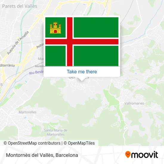 Montornès del Vallès map