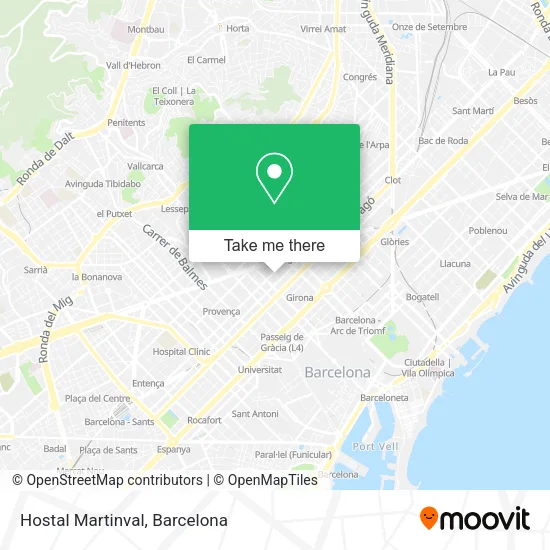 Hostal Martinval map