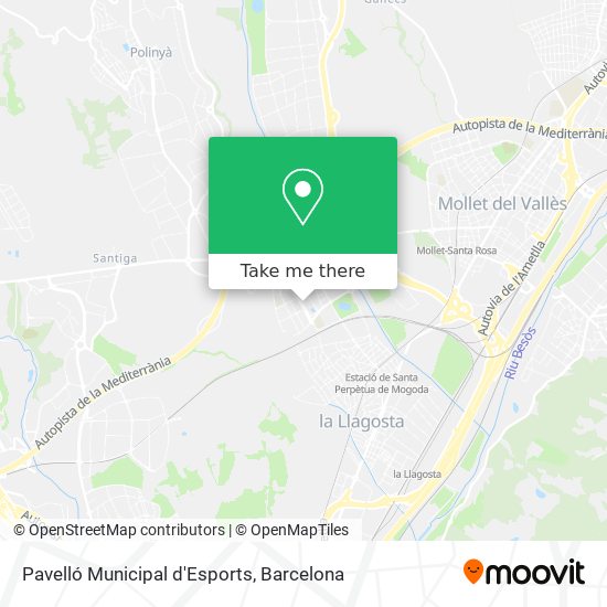 mapa Pavelló Municipal d'Esports