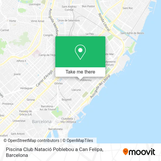 Piscina Club Natació Poblebou a Can Felipa map