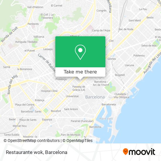 mapa Restaurante wok