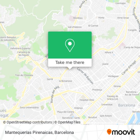 Mantequerías Pirenaicas map