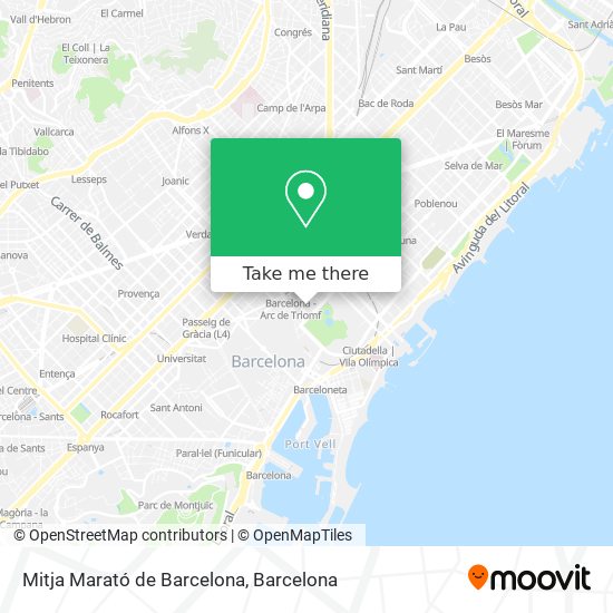 mapa Mitja Marató de Barcelona