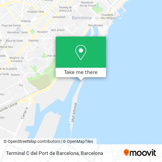 Terminal C del Port de Barcelona map