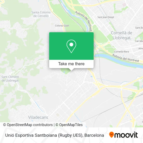 Unió Esportiva Santboiana (Rugby UES) map