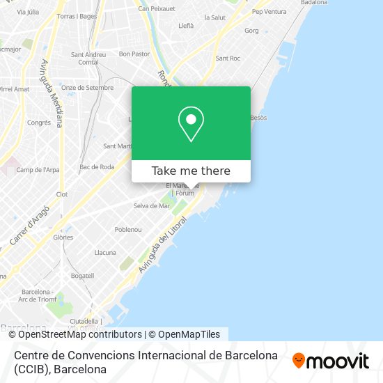 Centre de Convencions Internacional de Barcelona (CCIB) map