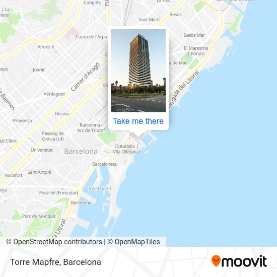 Torre Mapfre map
