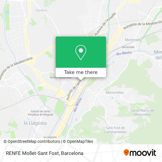 RENFE Mollet-Sant Fost map