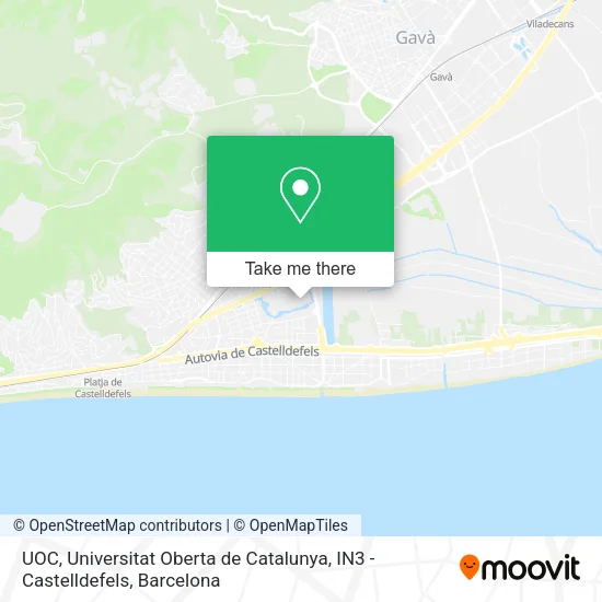 UOC, Universitat Oberta de Catalunya, IN3 - Castelldefels map