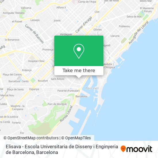 Elisava - Escola Universitaria de Disseny i Enginyeria de Barcelona map