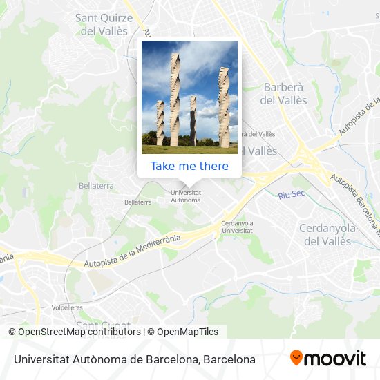 mapa Universitat Autònoma de Barcelona