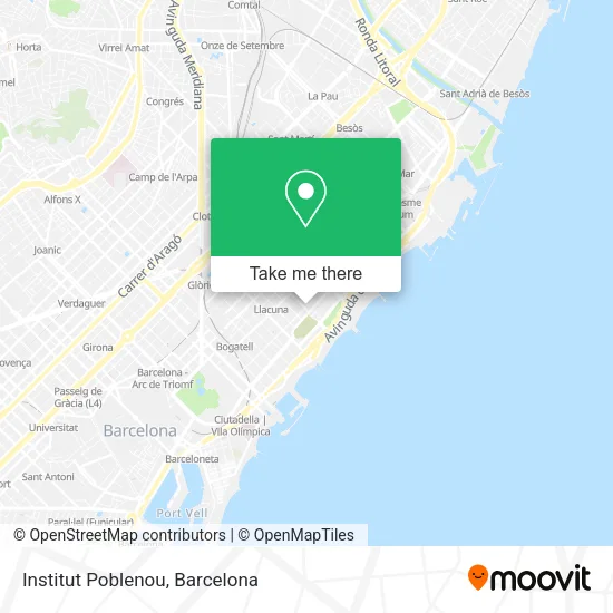Institut Poblenou map