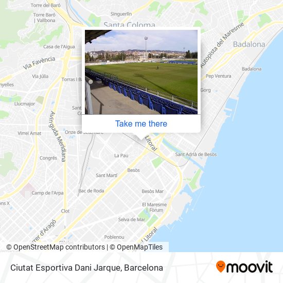 mapa Ciutat Esportiva Dani Jarque