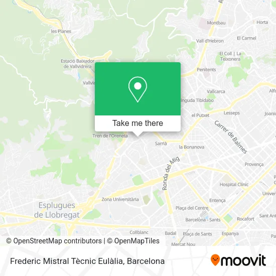 Frederic Mistral Tècnic Eulàlia map