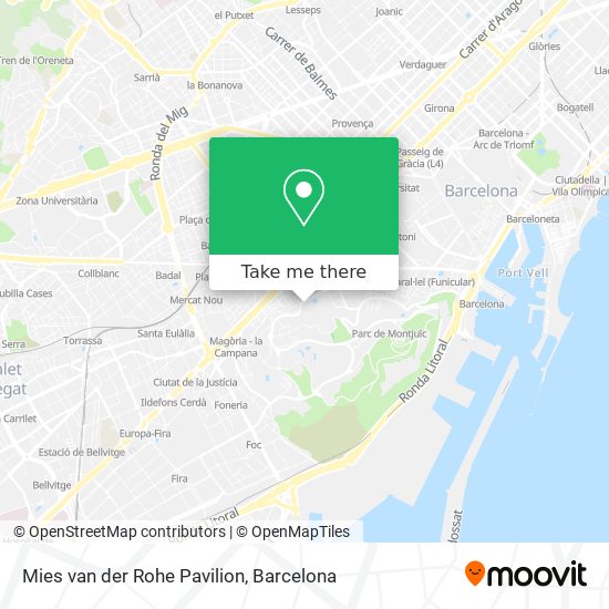 Mies van der Rohe Pavilion map