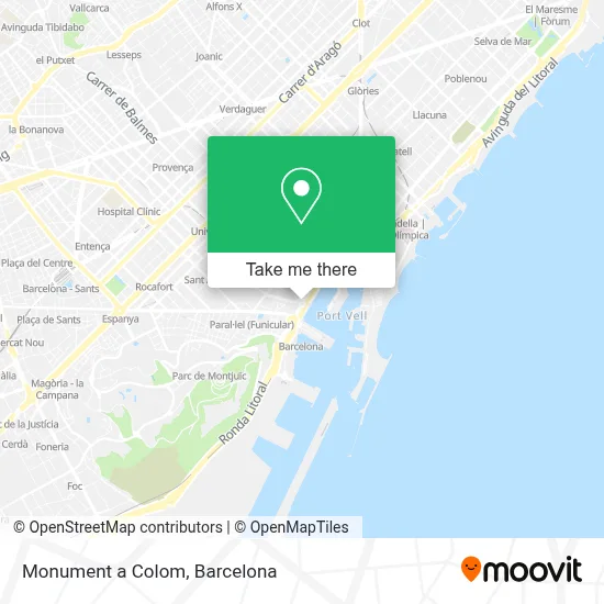 Monument a Colom map