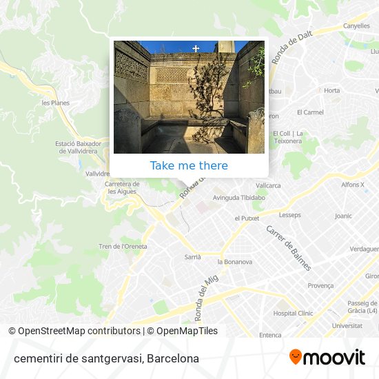 mapa cementiri de santgervasi