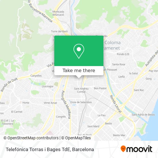 Telefónica Torras i Bages TdE map