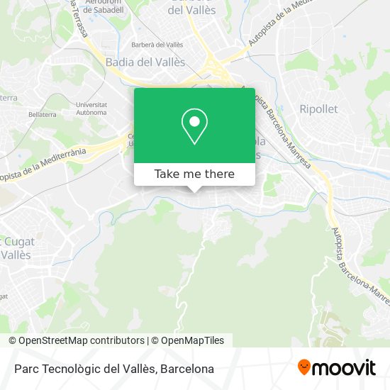 mapa Parc Tecnològic del Vallès