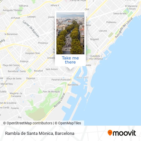 Rambla de Santa Mònica map