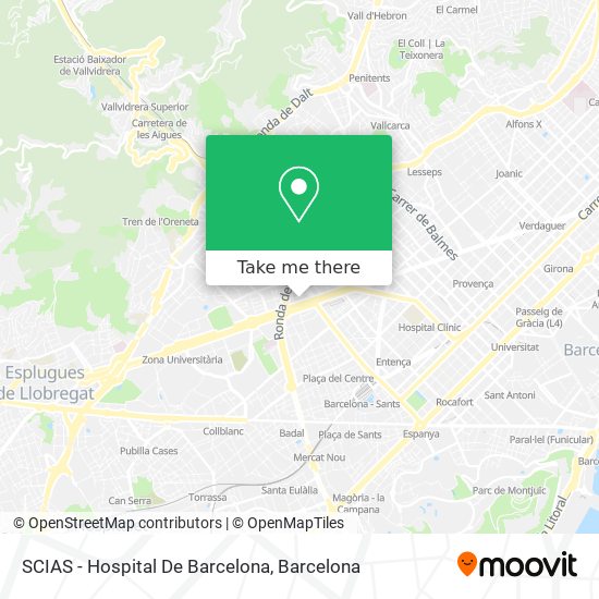 mapa SCIAS - Hospital De Barcelona