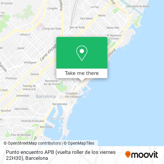 Punto encuentro APB (vuelta roller de los viernes 22H30) map