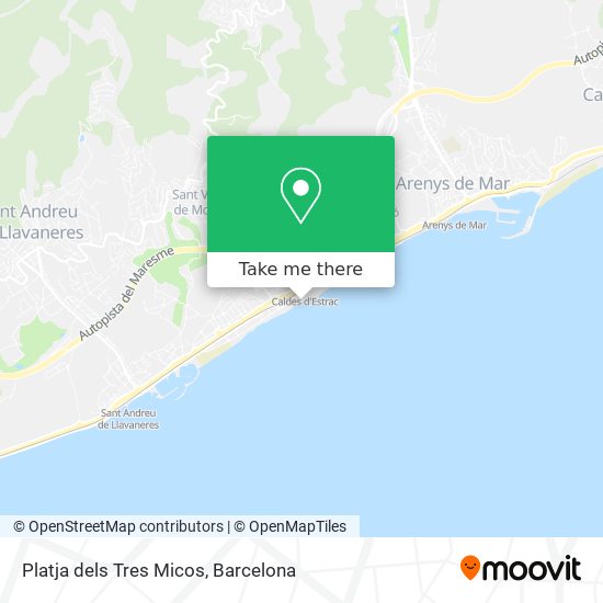 Platja dels Tres Micos map