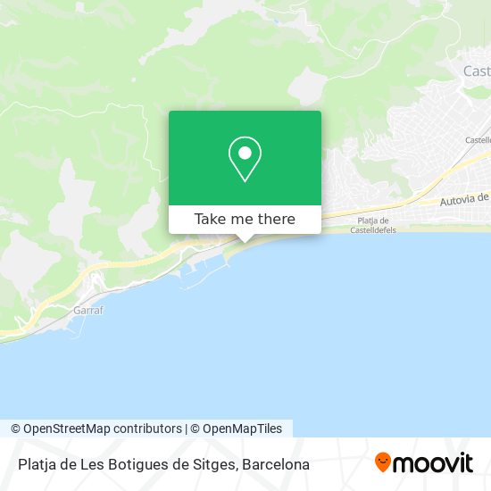 Platja de Les Botigues de Sitges map