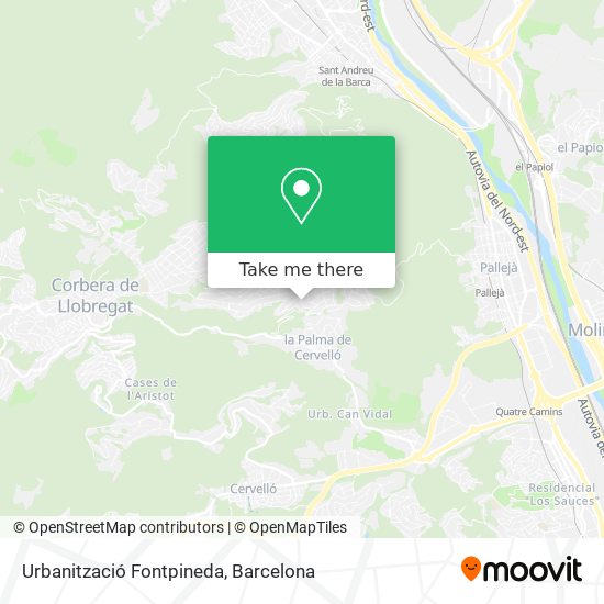 Urbanització Fontpineda map