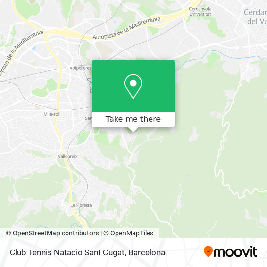Club Tennis Natacio Sant Cugat map
