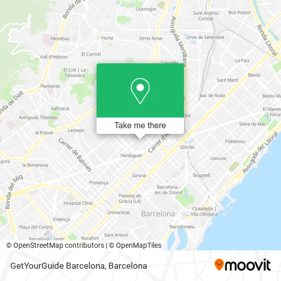 GetYourGuide Barcelona map