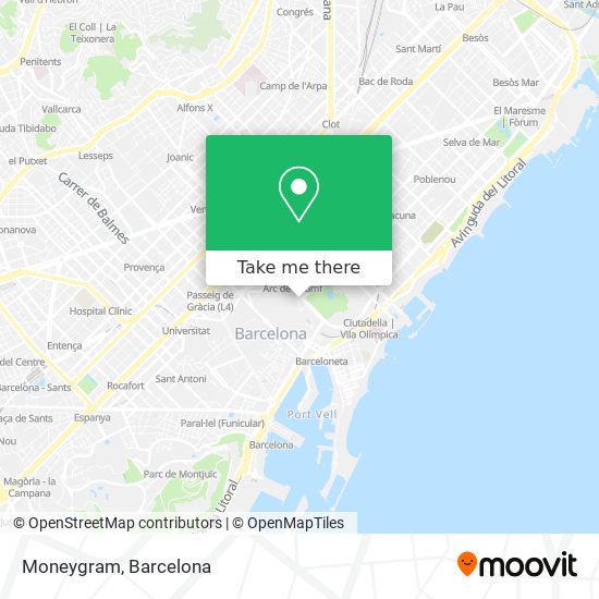 mapa Moneygram