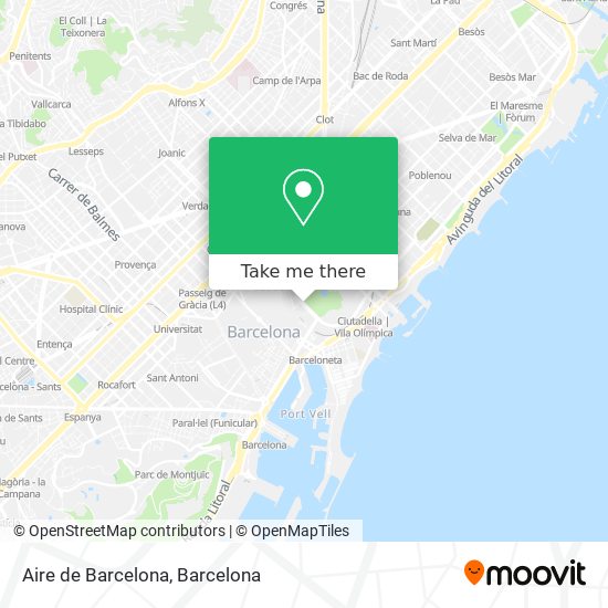 Aire de Barcelona map