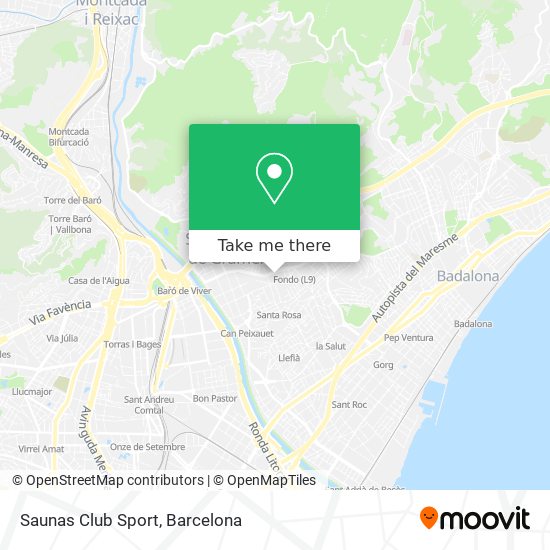 Saunas Club Sport map